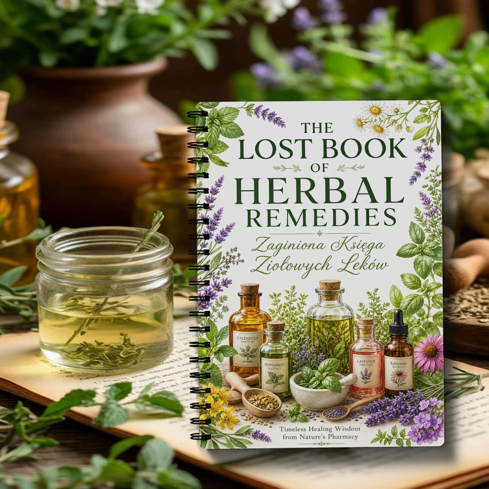 Buku Catatan Spiral Edisi Pola - Herbal Wellness Remedy ulasan dan harga