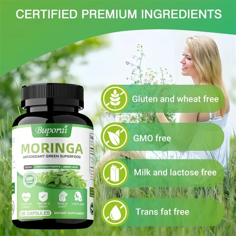 Kapsul Moringa - Antioksidan,  - Moringa Leaf Powder ulasan dan harga